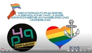 Video auf Youtube: Peer4Queer – Mentoring für queere Jugendliche und junge Erwachsene in Hamburg und Umgebung
