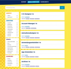 Screenshot der Website